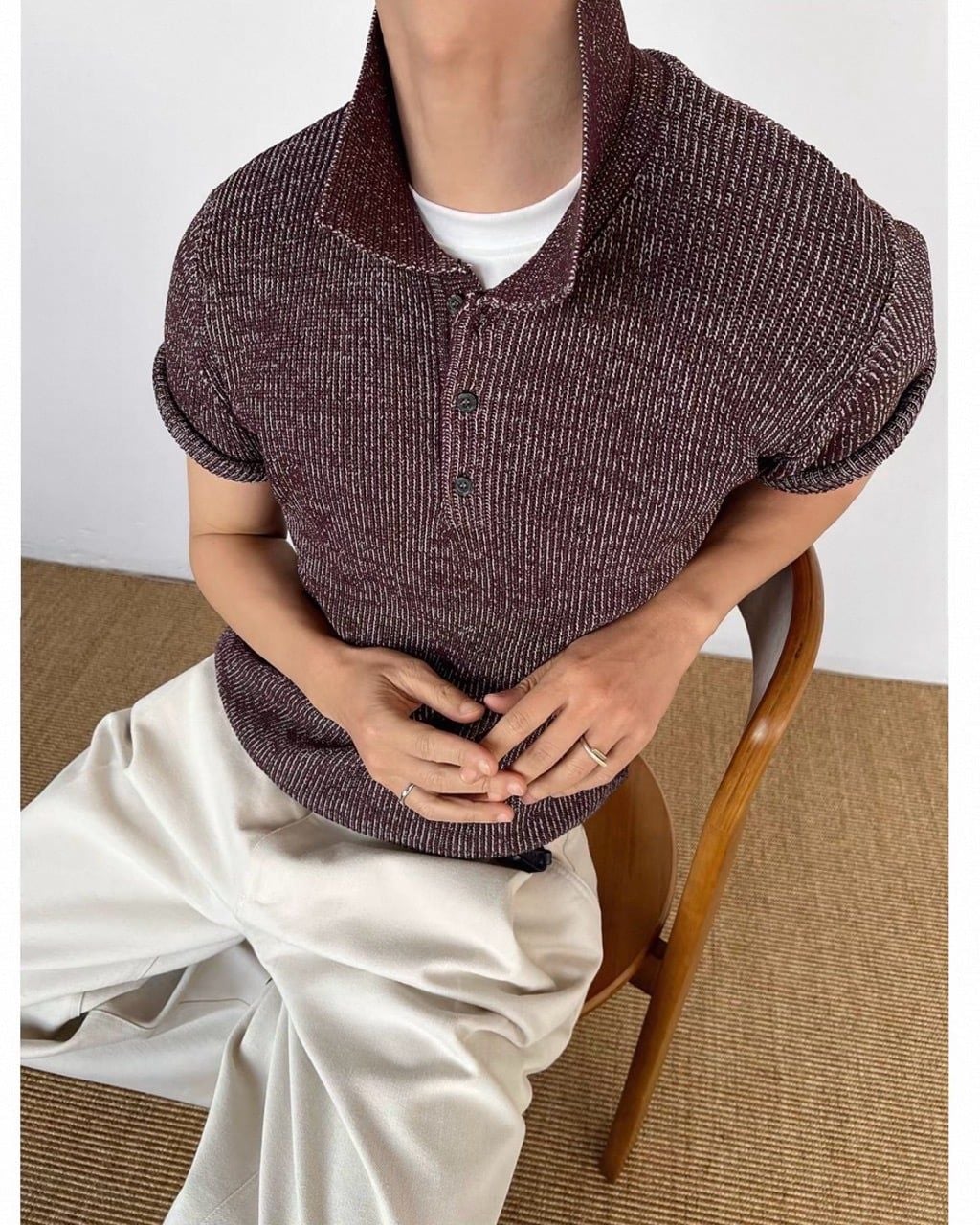  ÁO POLO 184 NÂU ĐỎ 