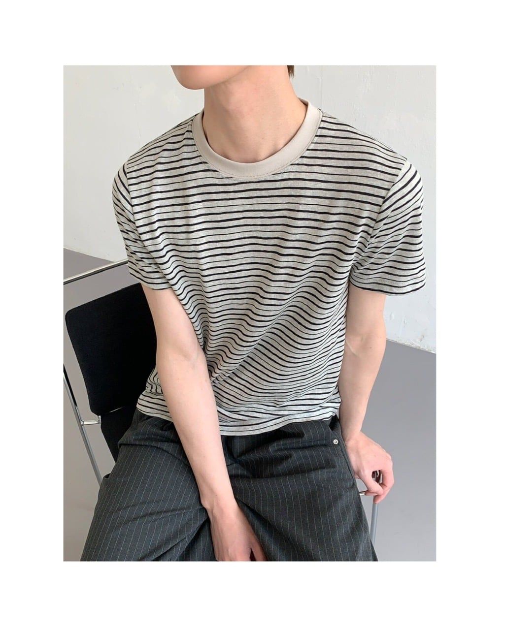  ÁO T-SHIRT 3258 TRẮNG XÁM 