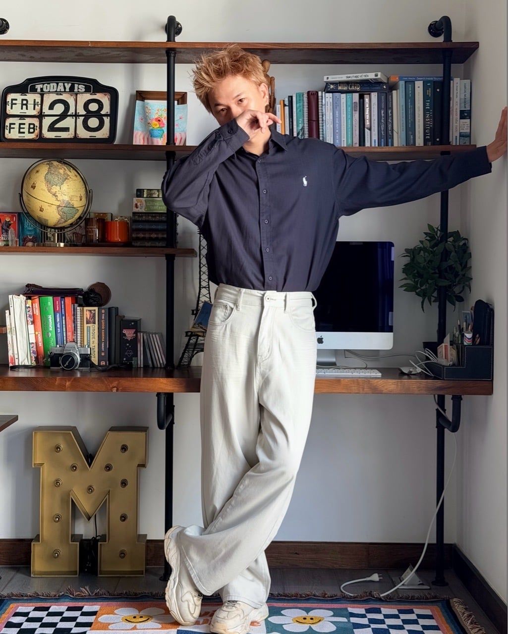  ÁO SƠ MI 9235 DARK BLUE 