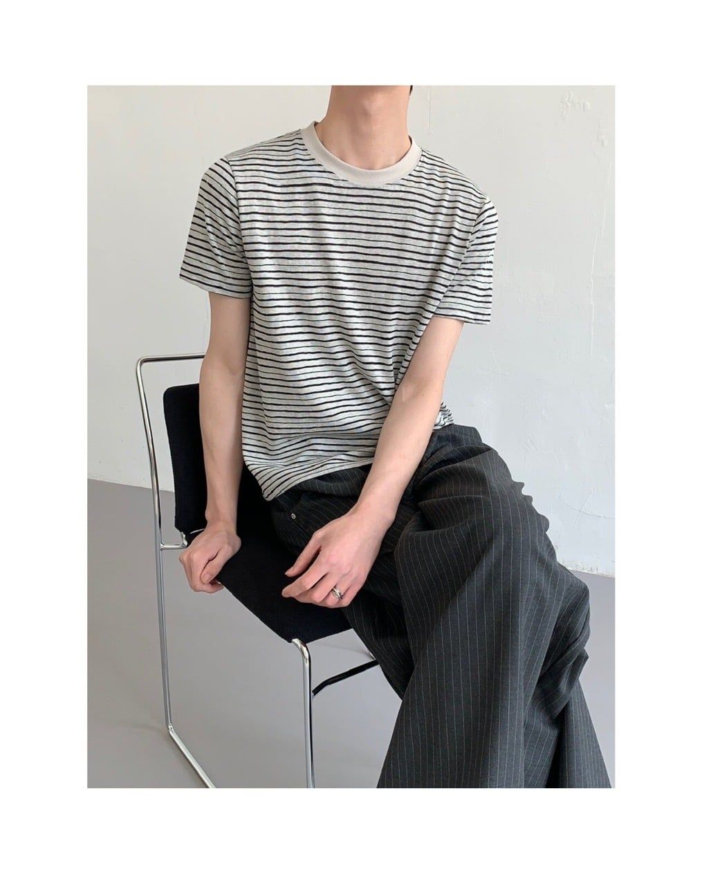  ÁO T-SHIRT 3258 TRẮNG XÁM 