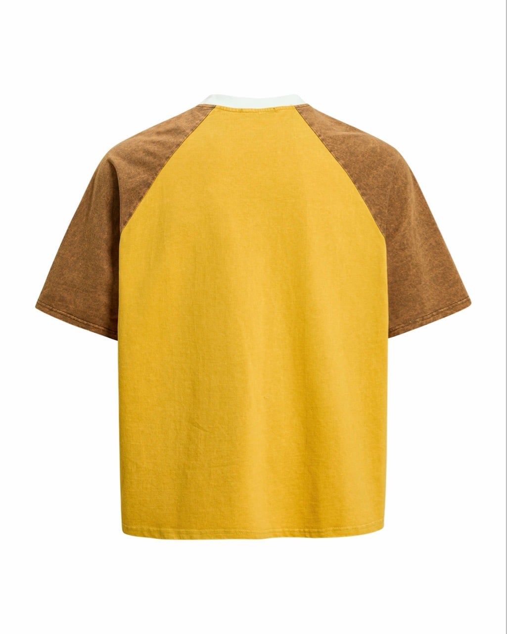  ÁO T-SHIRT 0266 VÀNG RAGLAN HỌA TIẾT CÂY DỪA 