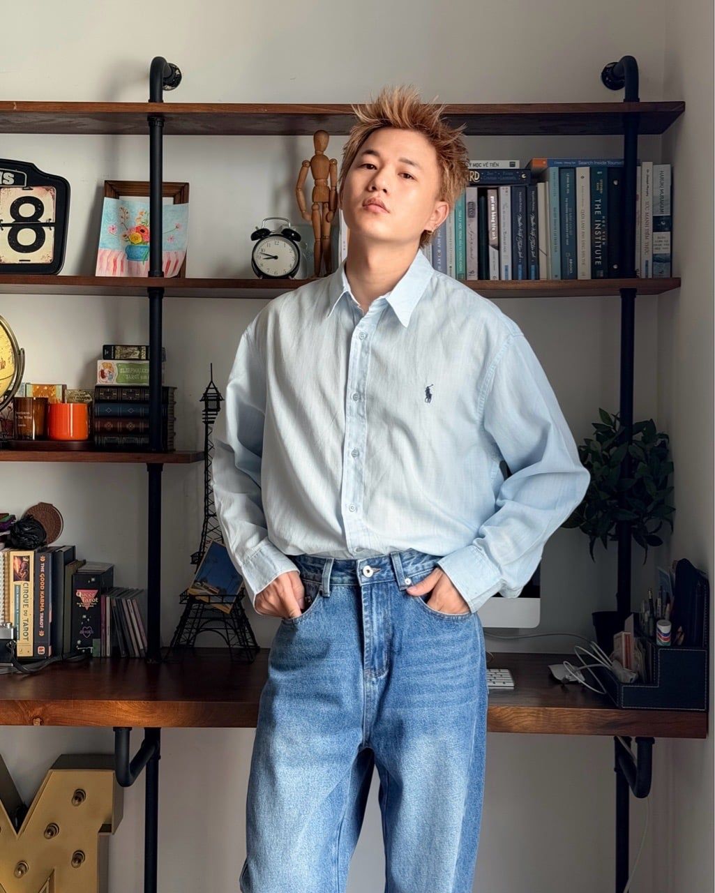  ÁO SƠ MI 9235 LIGHT BLUE 