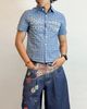  SHIRT 913 BLUE BOXY 