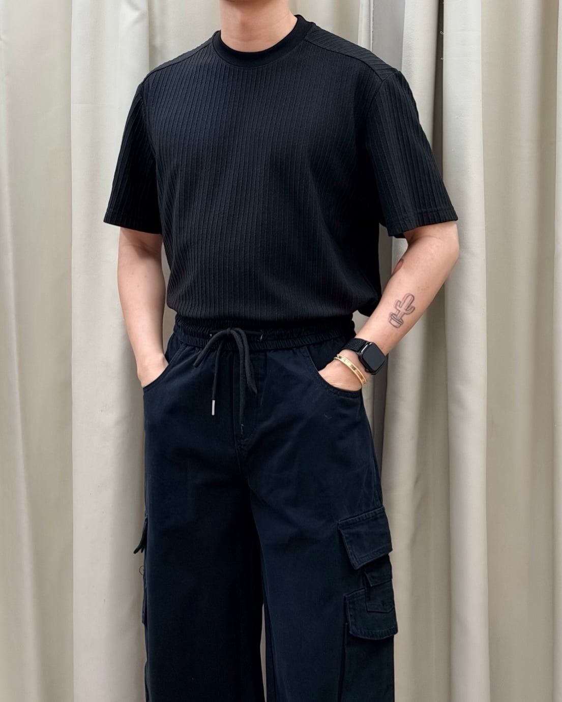  ÁO T-SHIRT 9038 ĐEN 