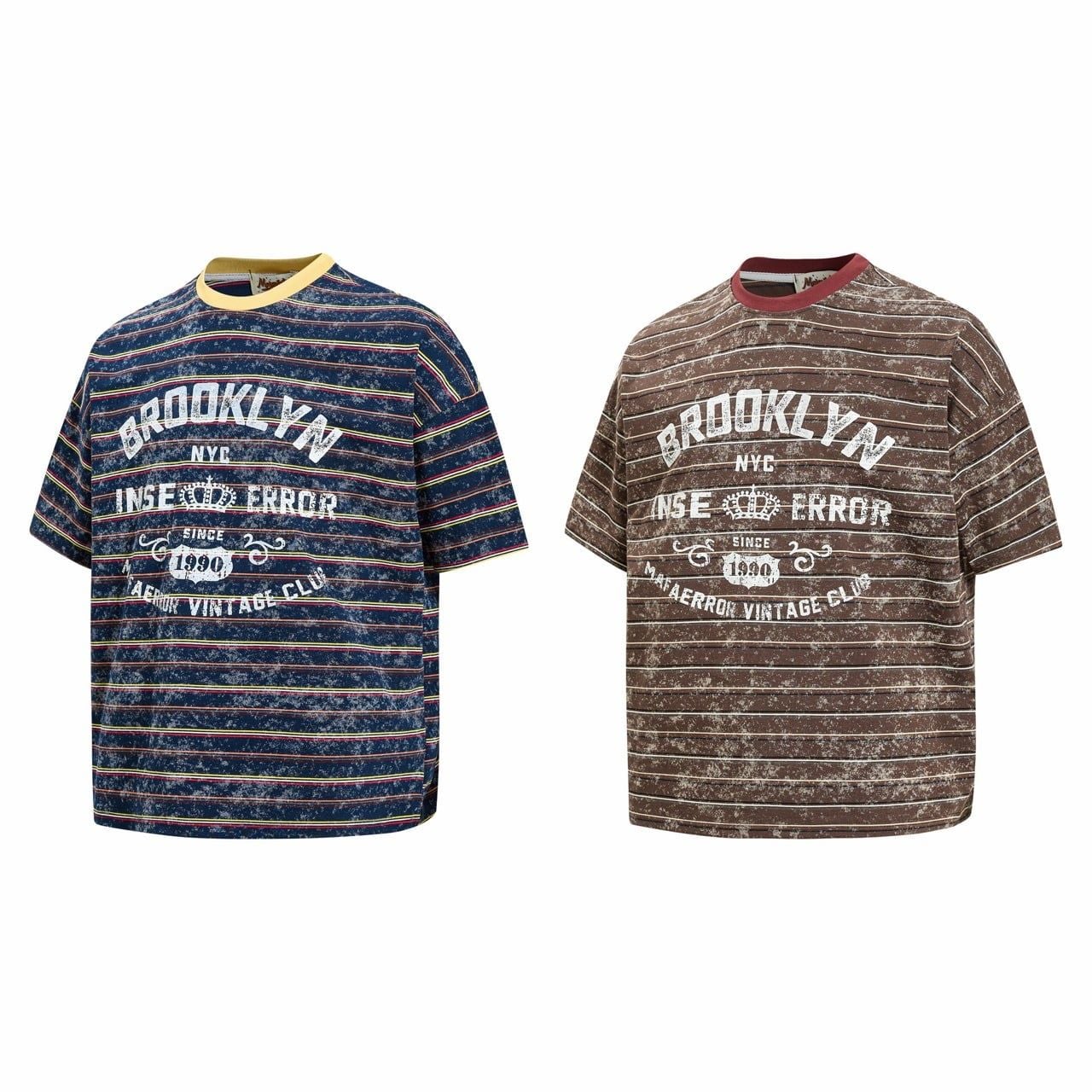  ÁO T-SHIRT 0272 COFFEE KẺ NGANG 