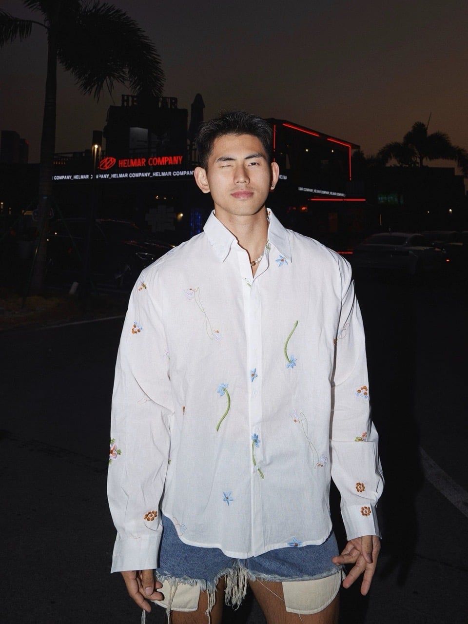  ÁO SƠ MI 6990 THÊU HOA 