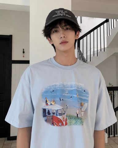  ÁO T-SHIRT 1295 XANH HOÀ BÌNH 
