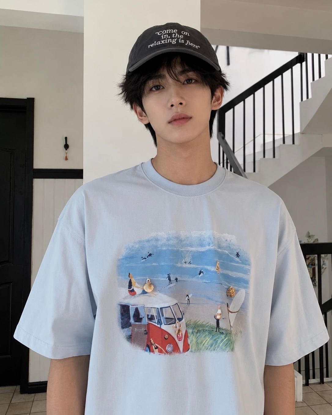  ÁO T-SHIRT 1295 XANH HOÀ BÌNH 