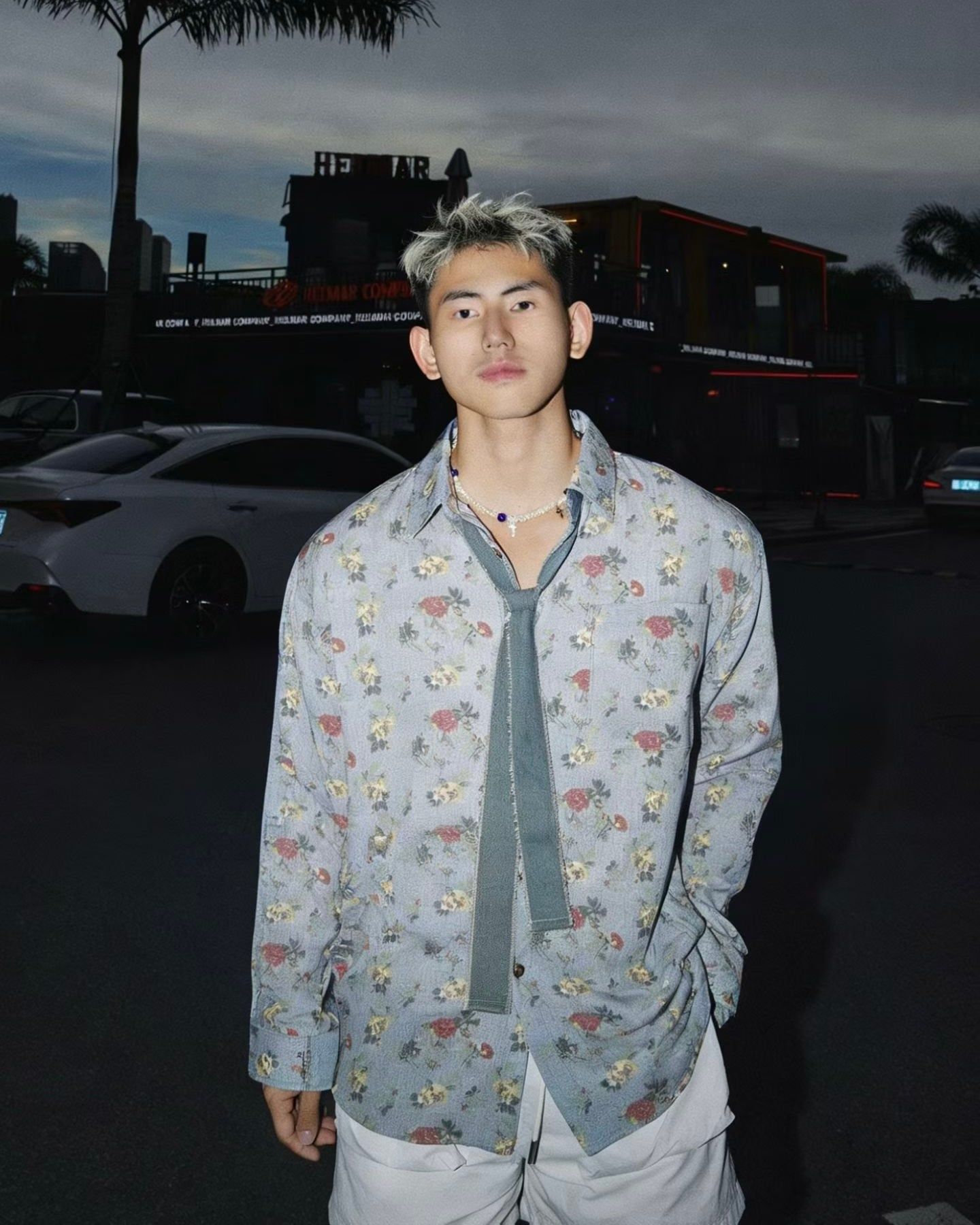  FLORAL SHIRT 2553 BLUE 