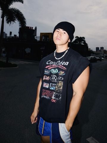  ÁO TANK TOP 2136 ĐEN HOẠ TIẾT 