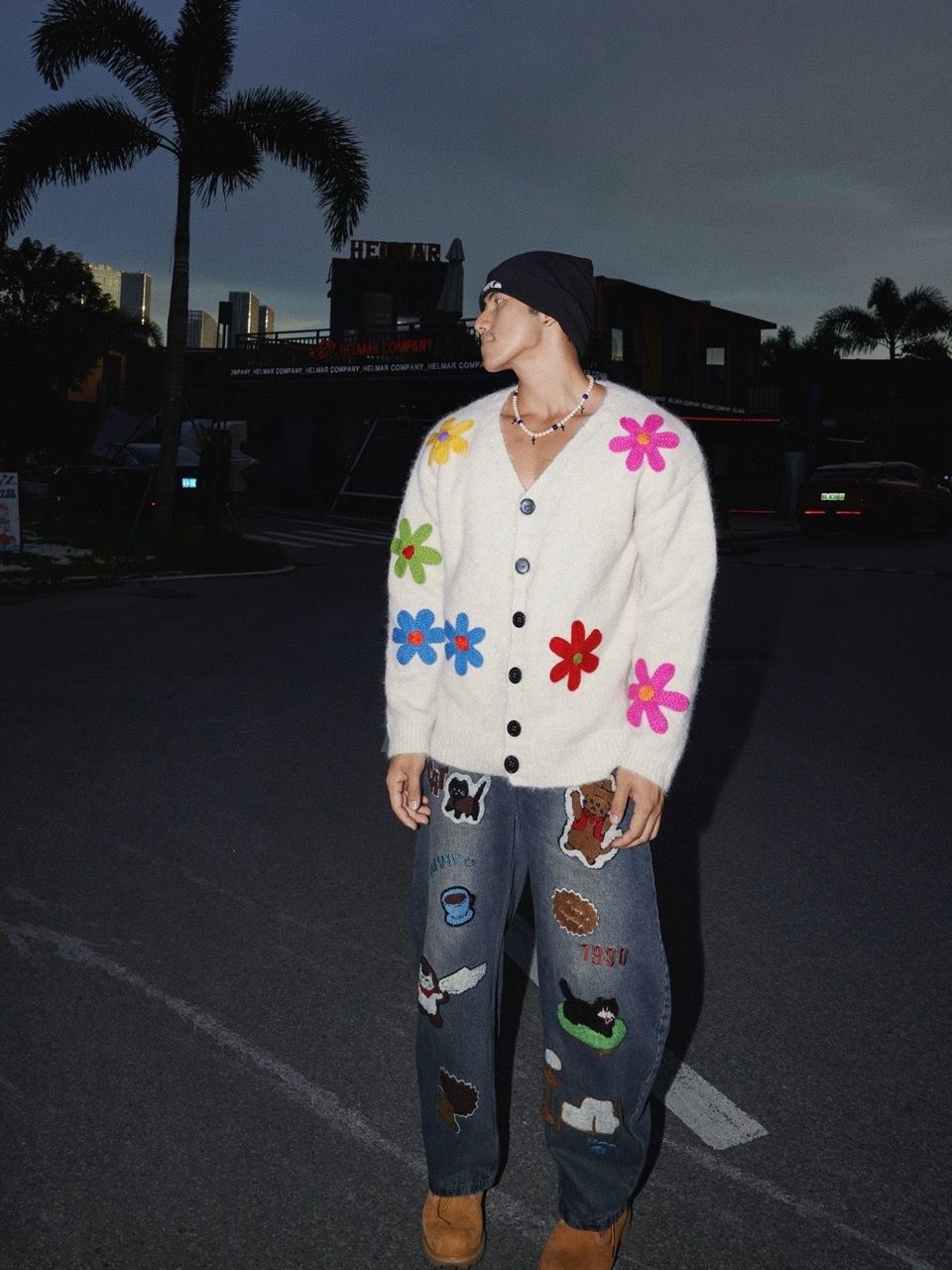  CARDIGAN FLORAL 25116 CREAM 