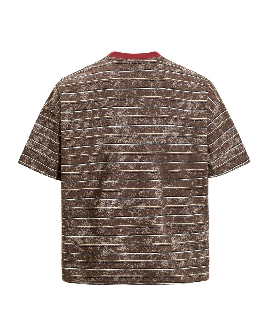  ÁO T-SHIRT 0272 COFFEE KẺ NGANG 