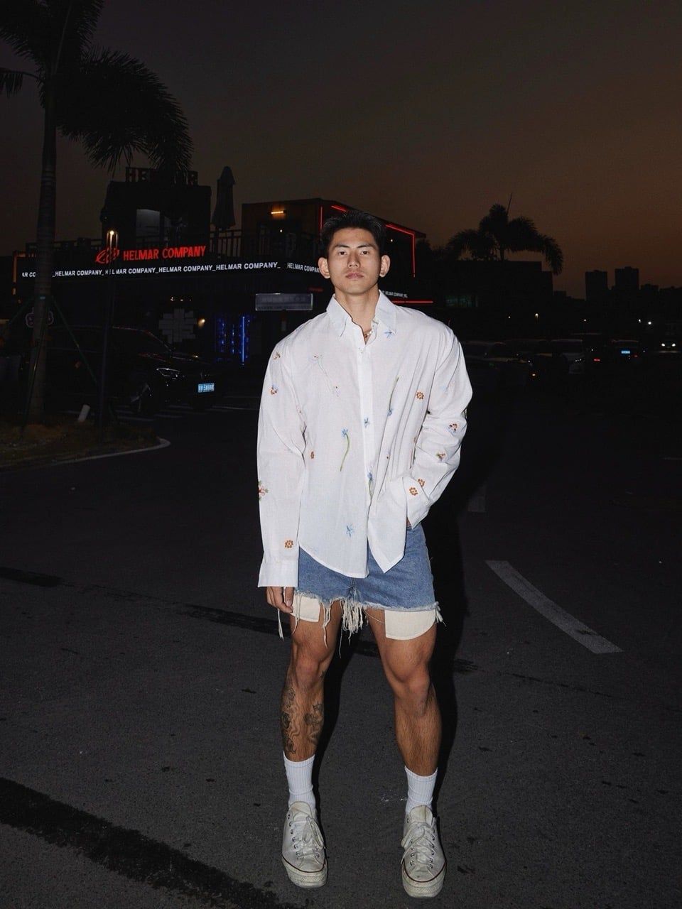  ÁO SƠ MI 6990 THÊU HOA 