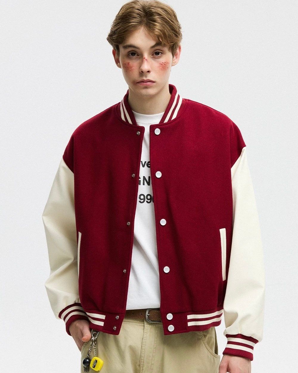  BASEBALL JACKET 6307 RED 