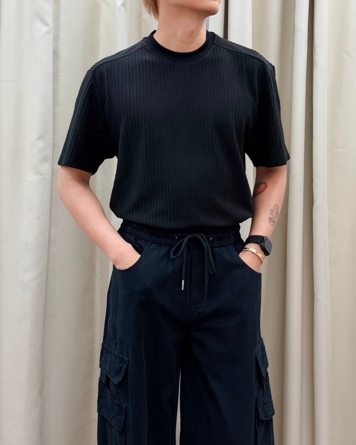  ÁO T-SHIRT 9038 ĐEN 