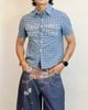  SHIRT 913 BLUE BOXY 