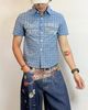  SHIRT 913 BLUE BOXY 
