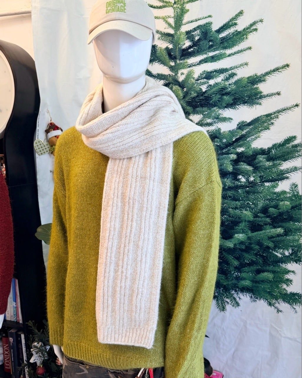  WOOL SCARF WHITE 