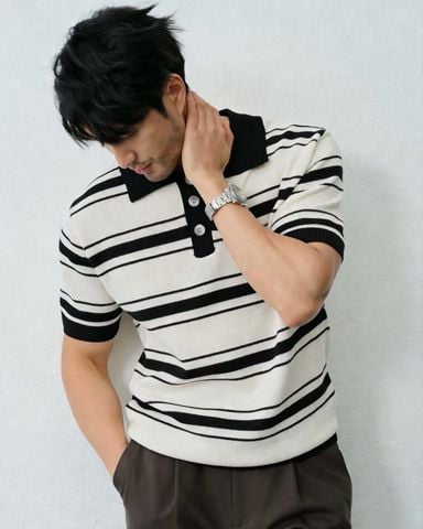  ÁO POLO 7055 TRẮNG KEM 