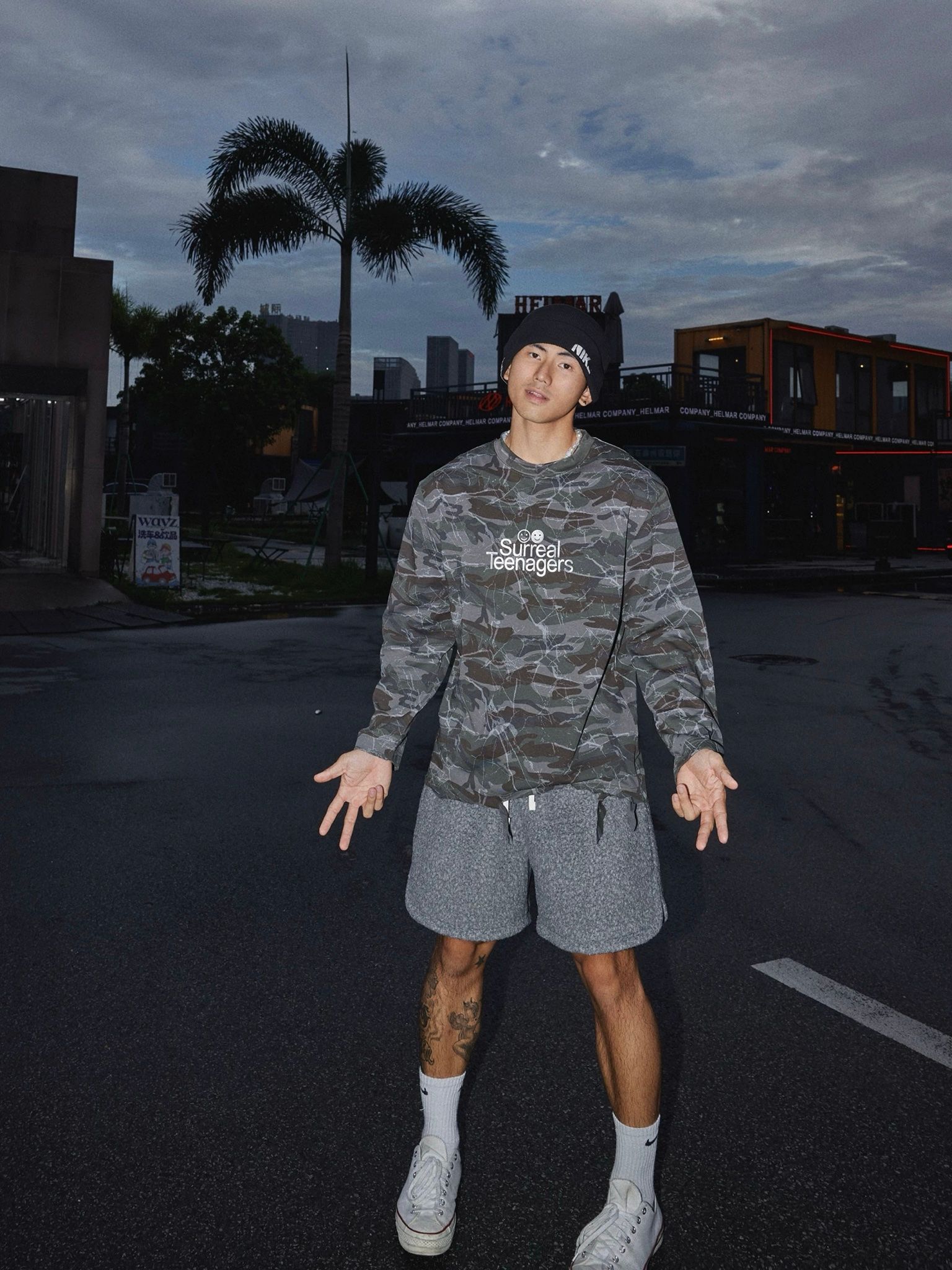  SWEATSHIRT 25112 CAMO GREY 