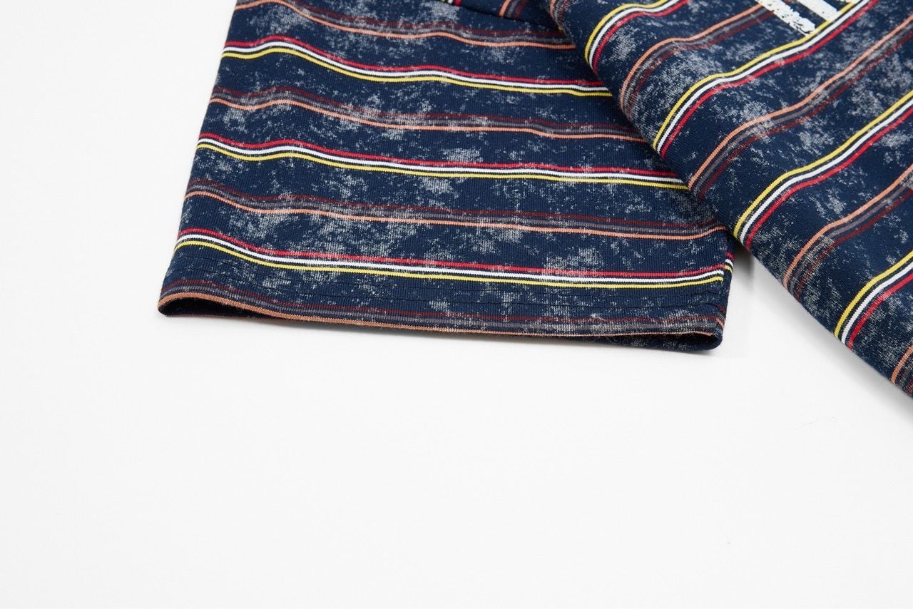  ÁO T-SHIRT 0272 XANH ĐEN KẺ NGANG 