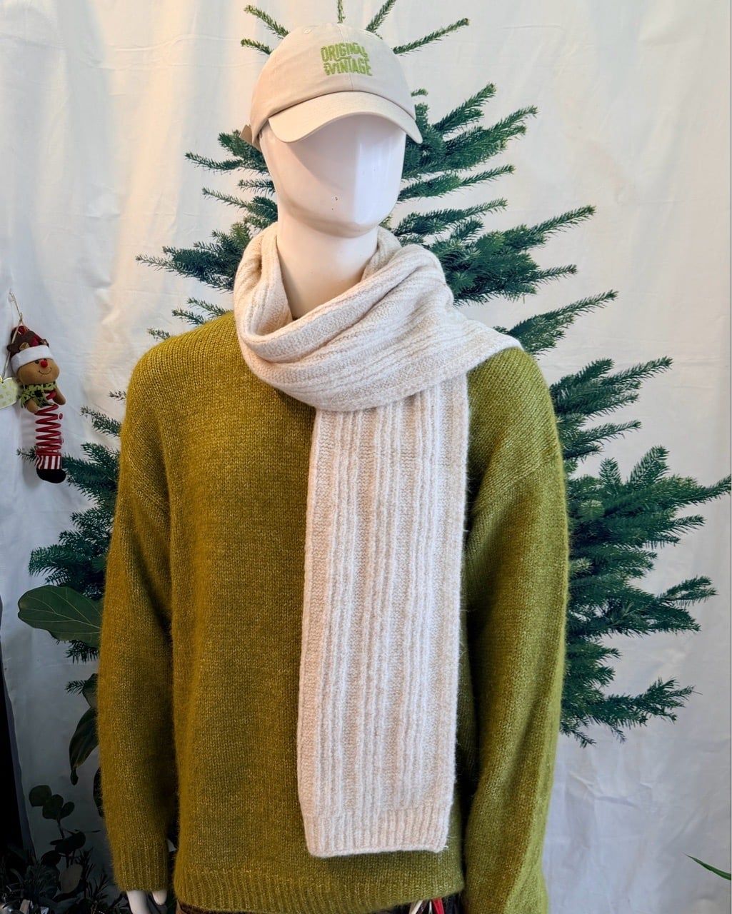 WOOL SCARF WHITE 