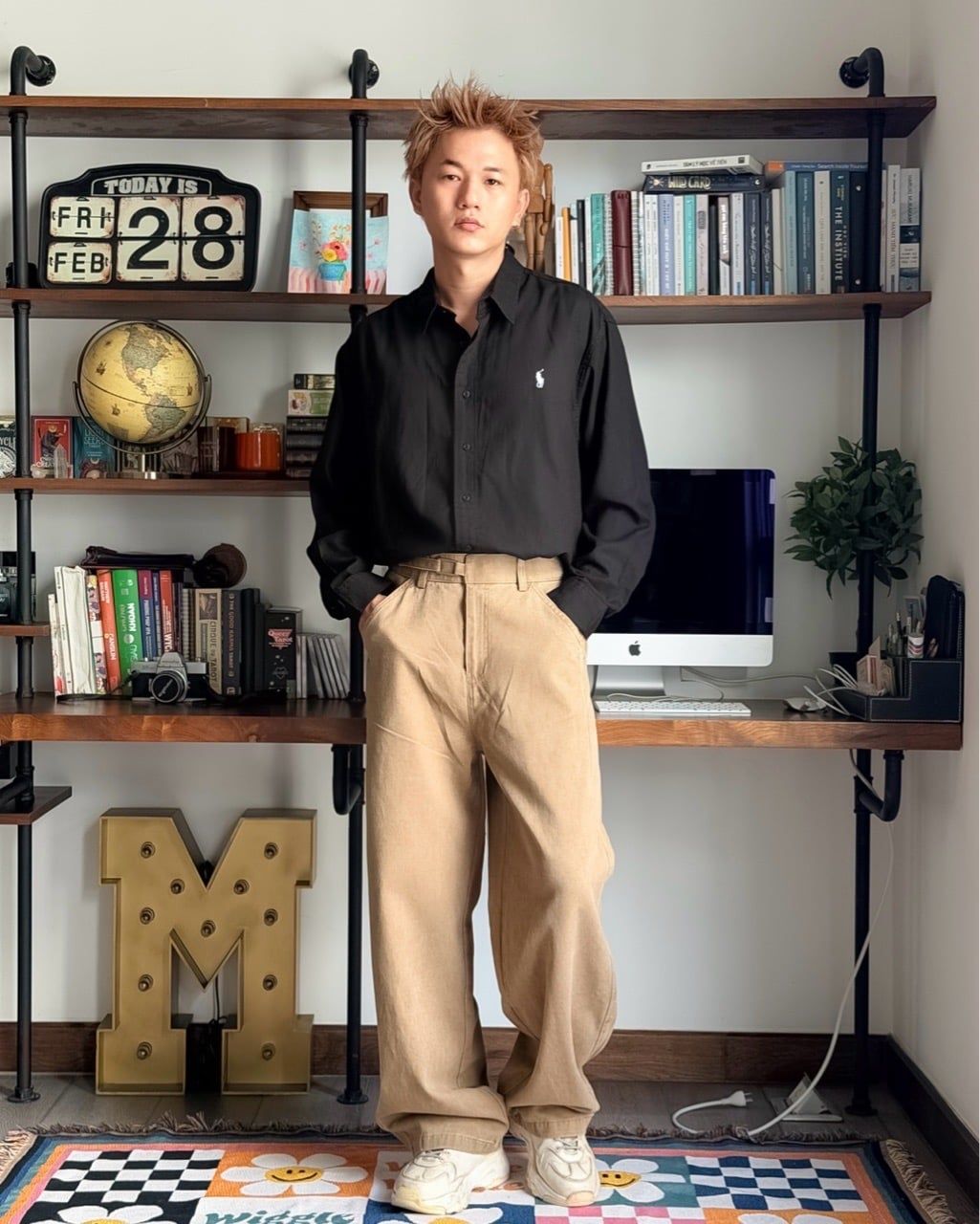  ÁO SƠ MI 9235 BLACK 