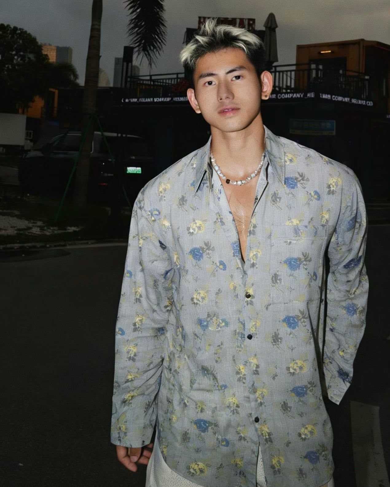  FLORAL SHIRT 2553 GREY 