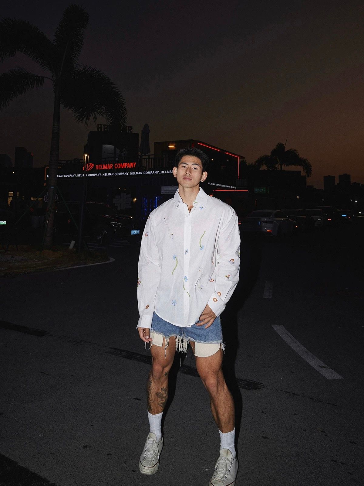  ÁO SƠ MI 6990 THÊU HOA 