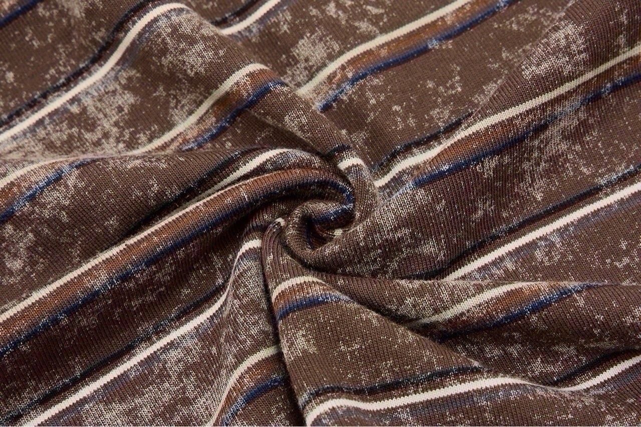  ÁO T-SHIRT 0272 COFFEE KẺ NGANG 