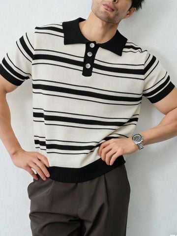 ÁO POLO 7055 TRẮNG KEM 