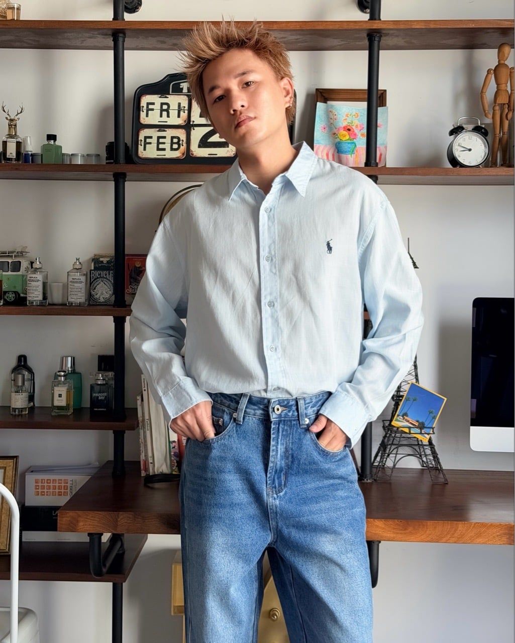  ÁO SƠ MI 9235 LIGHT BLUE 