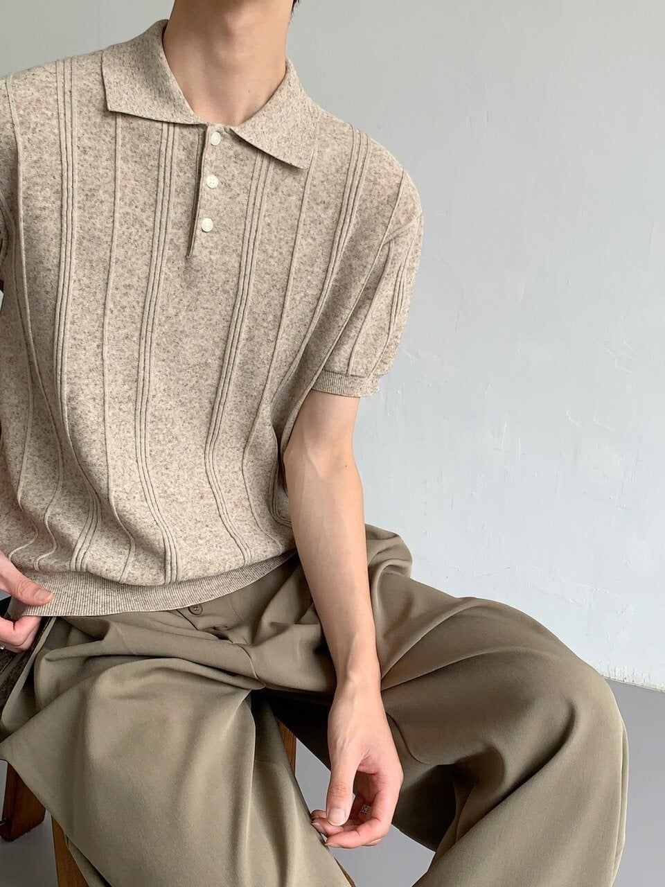  ÁO POLO 26764 NÂU NHẠT 