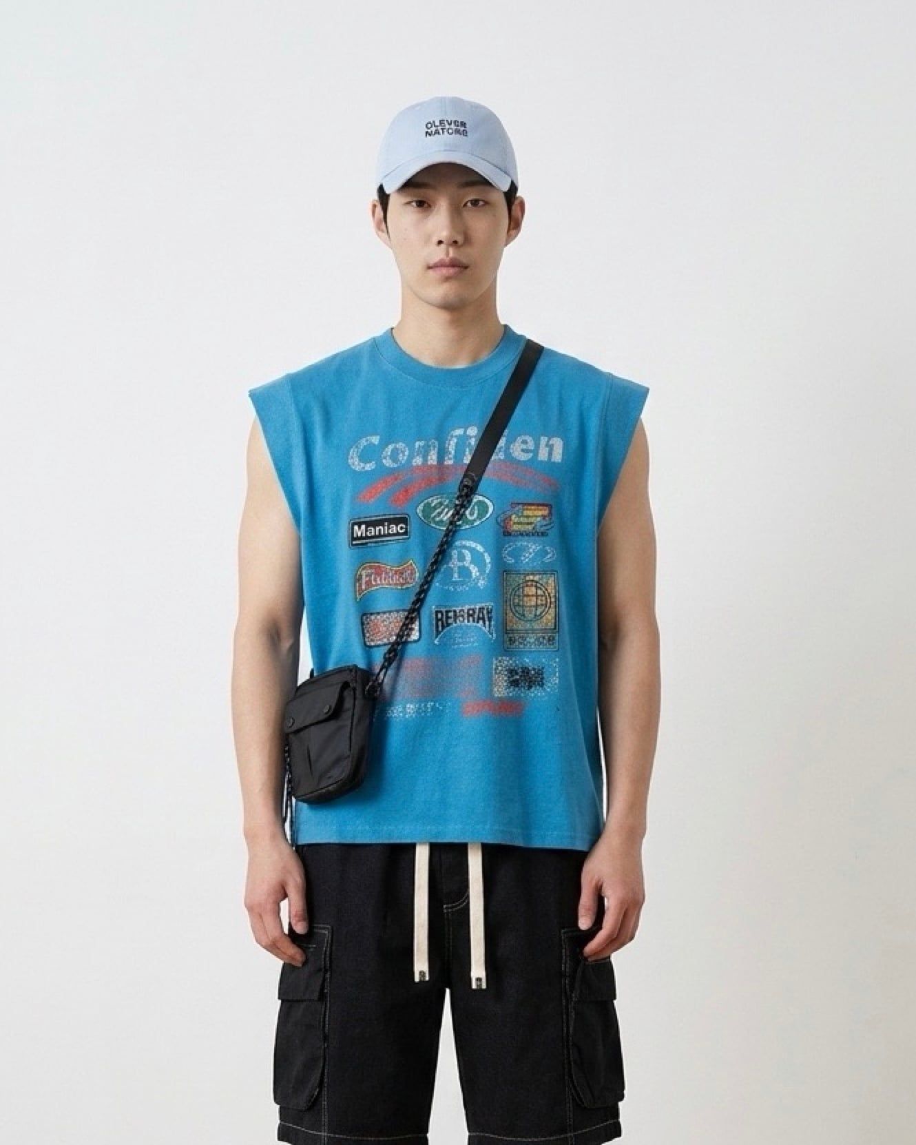  ÁO TANK TOP 2136 XANH HOẠ TIẾT 