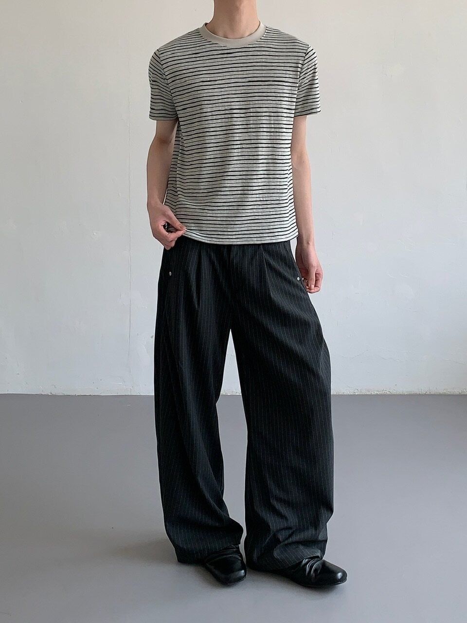  ÁO T-SHIRT 3258 TRẮNG XÁM 