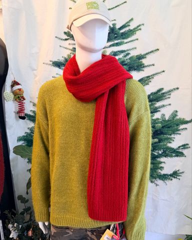  WOOL SCARF RED 