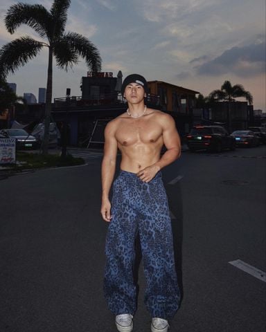  TROUSER 0269 LEOPARD BLUE 