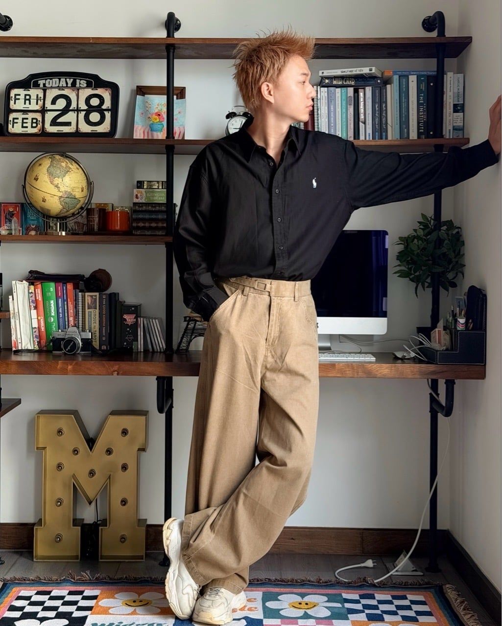  ÁO SƠ MI 9235 BLACK 