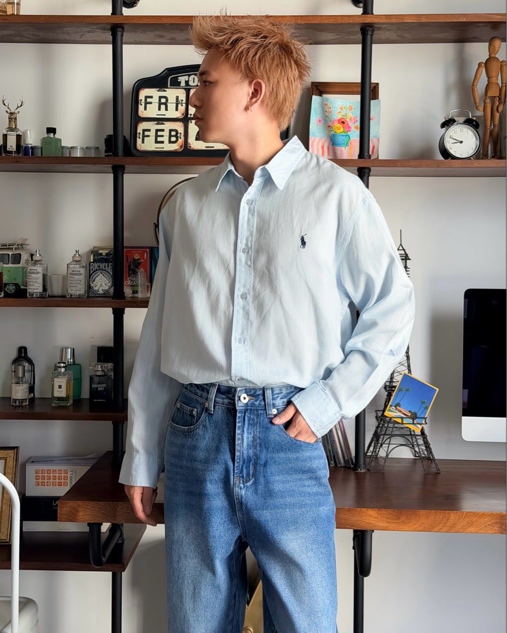  ÁO SƠ MI 9235 LIGHT BLUE 