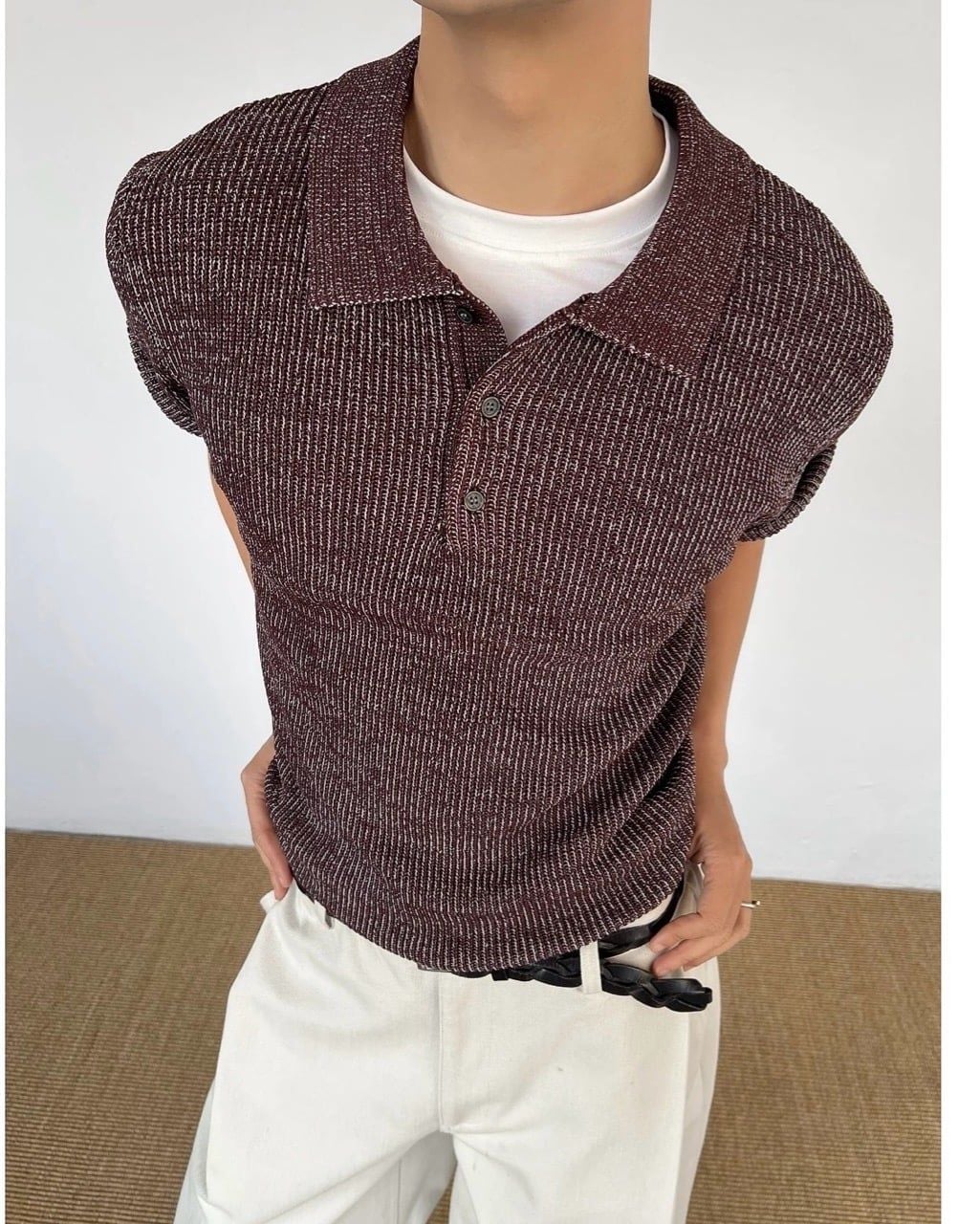  ÁO POLO 184 NÂU ĐỎ 