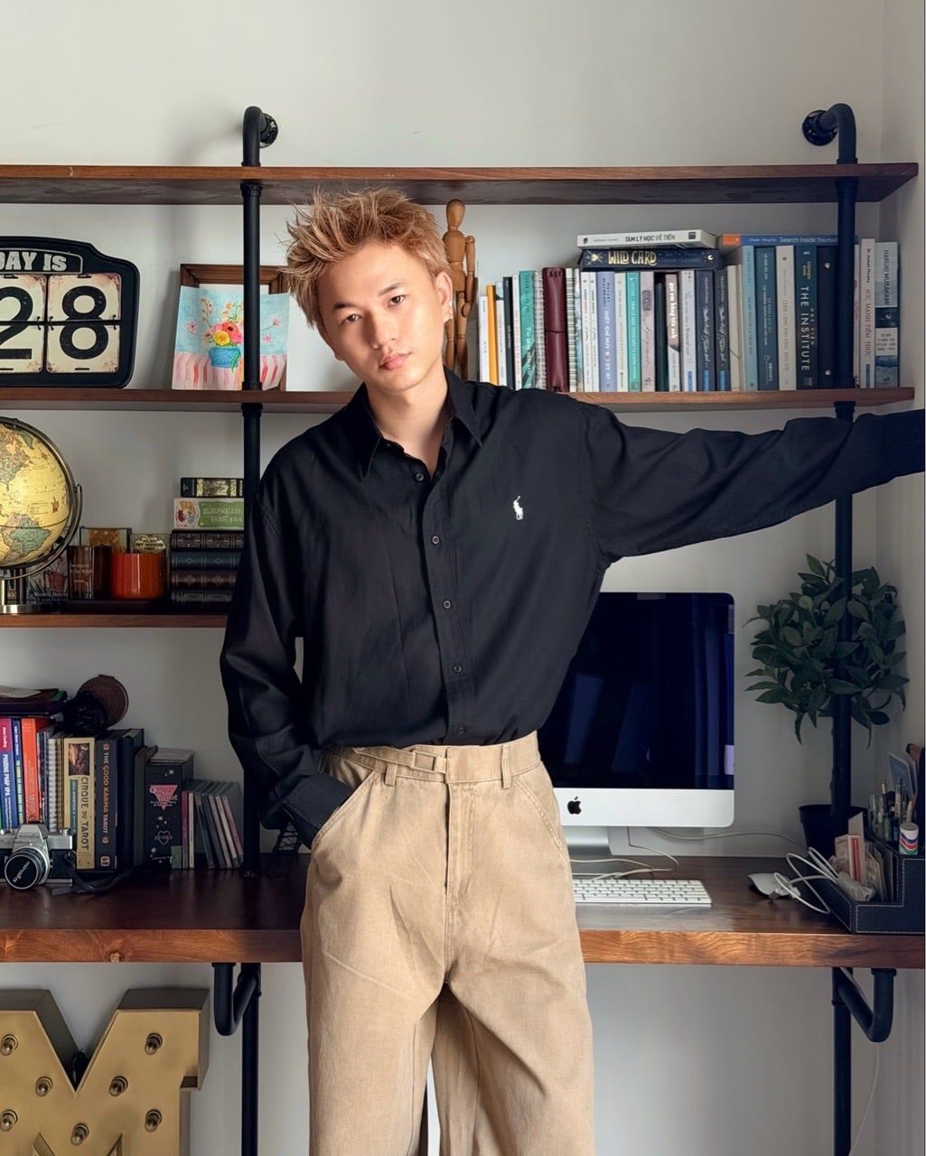  ÁO SƠ MI 9235 BLACK 