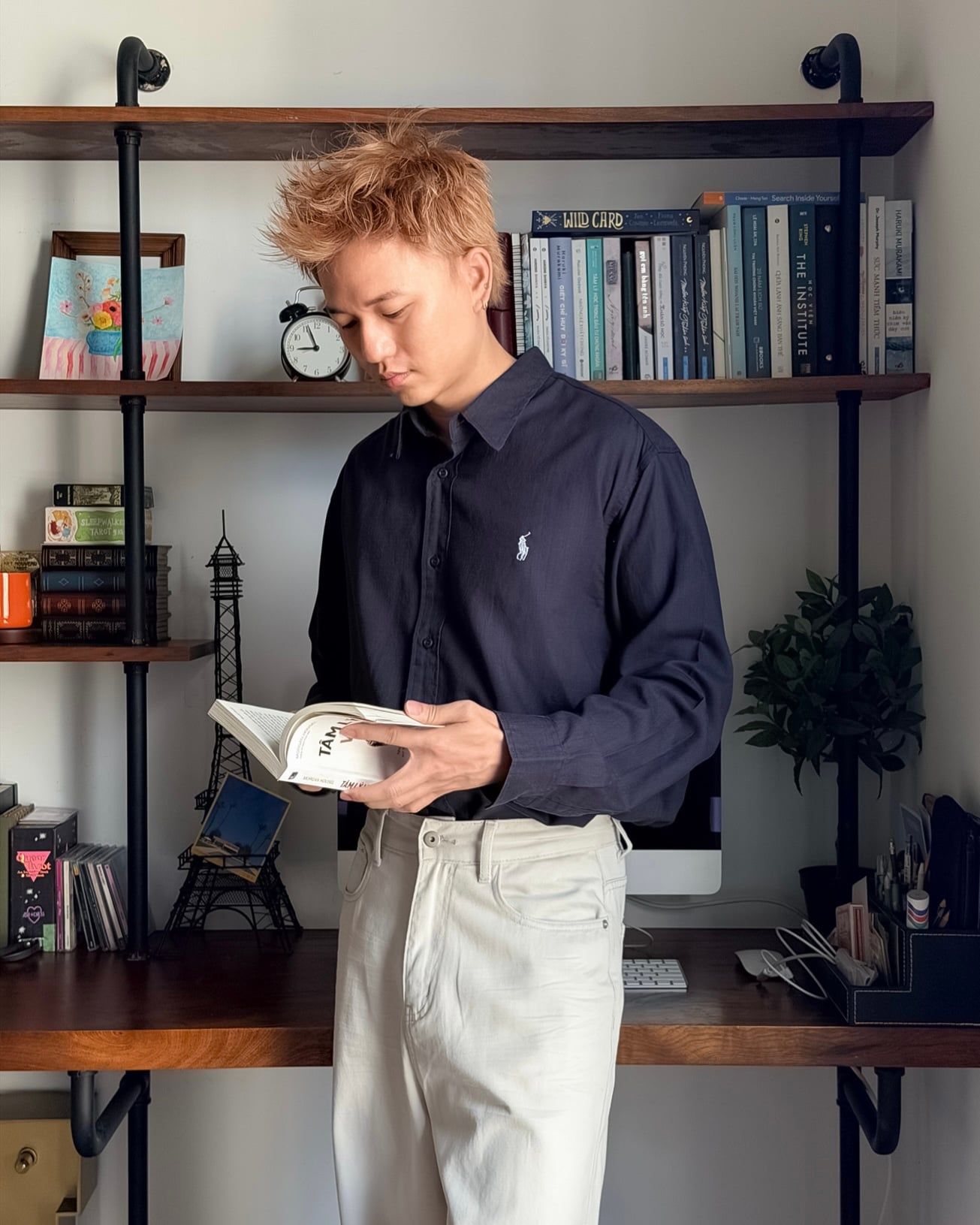  ÁO SƠ MI 9235 DARK BLUE 