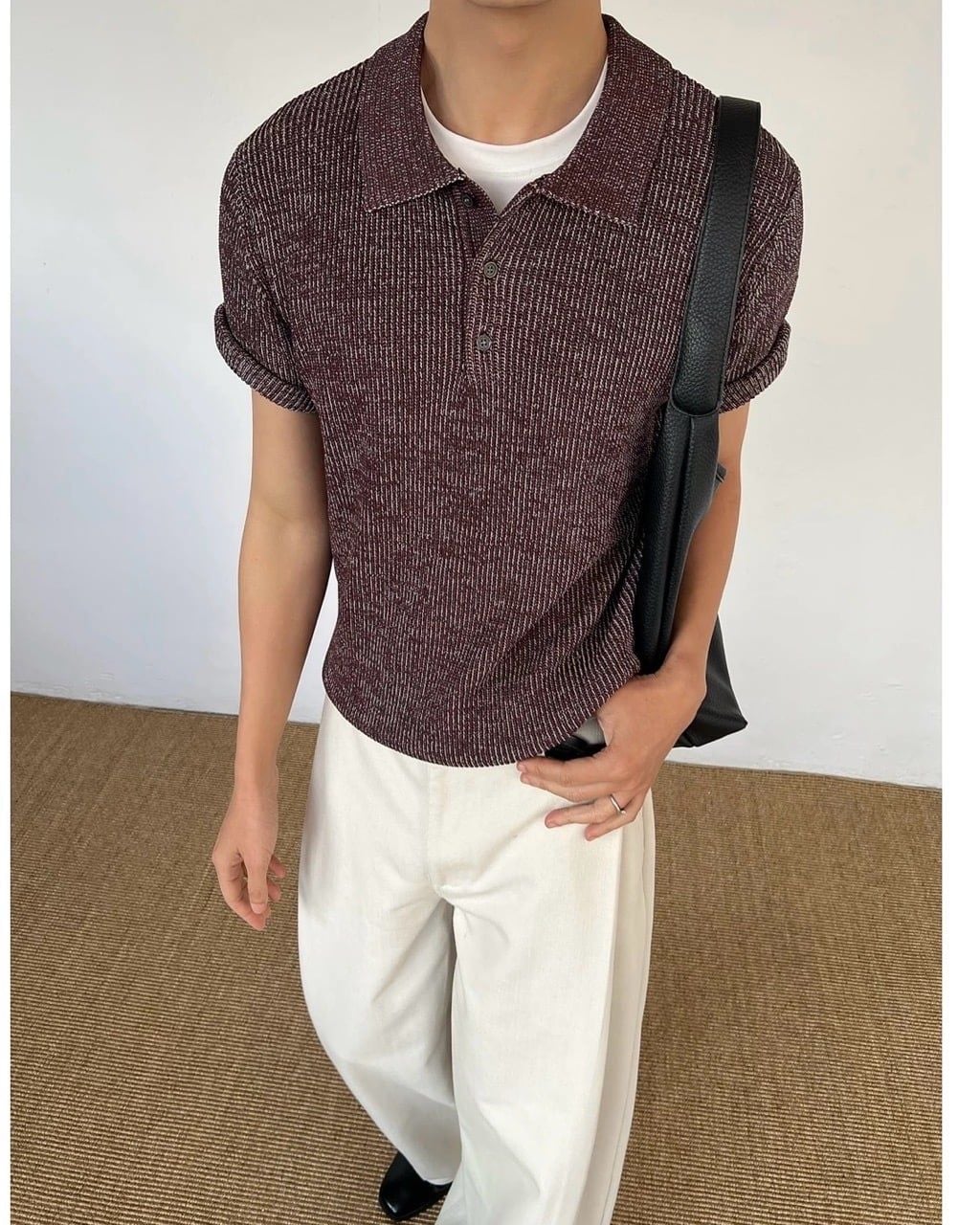  ÁO POLO 184 NÂU ĐỎ 