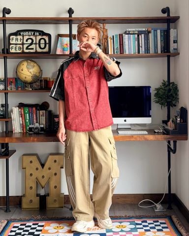  ÁO SƠ MI 952 RAGLAN ĐỎ 