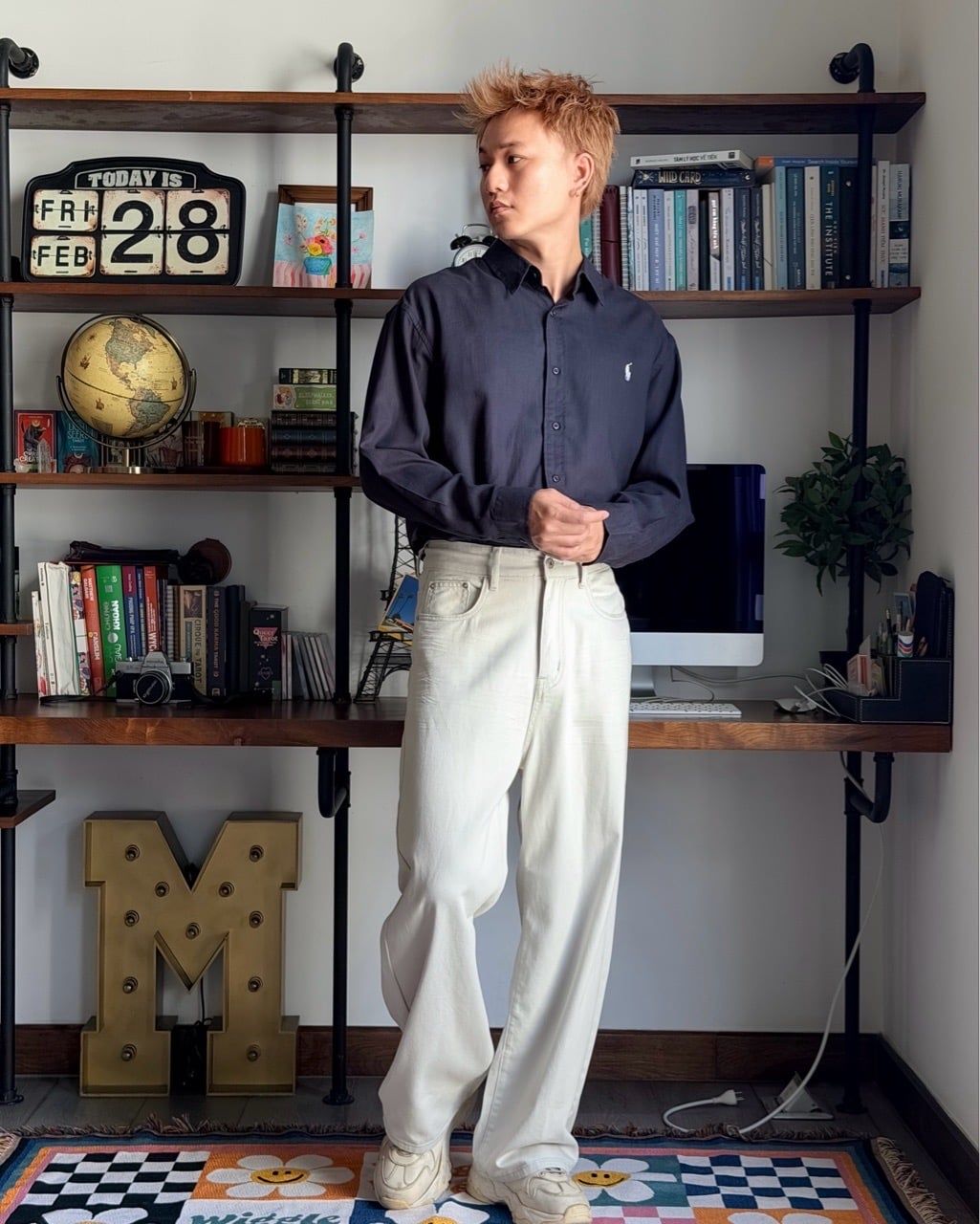  ÁO SƠ MI 9235 DARK BLUE 