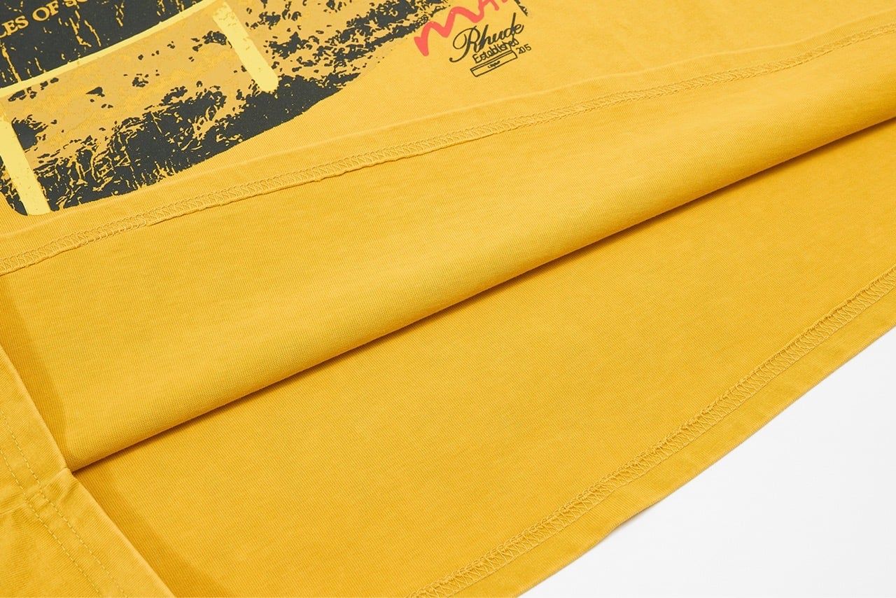  ÁO T-SHIRT 0266 VÀNG RAGLAN HỌA TIẾT CÂY DỪA 