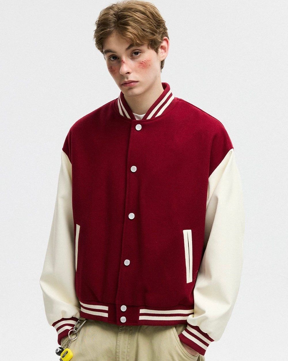  BASEBALL JACKET 6307 RED 