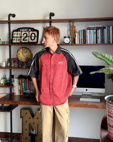  ÁO SƠ MI 952 RAGLAN ĐỎ 