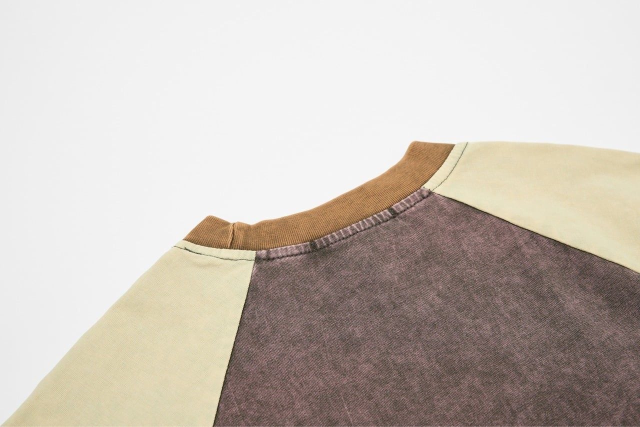  ÁO T-SHIRT 0266 NÂU RAGLAN HỌA TIẾT CÂY DỪA 