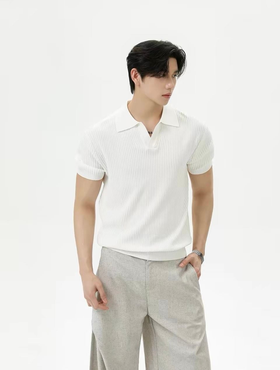  ÁO POLO 25640 TRẮNG 